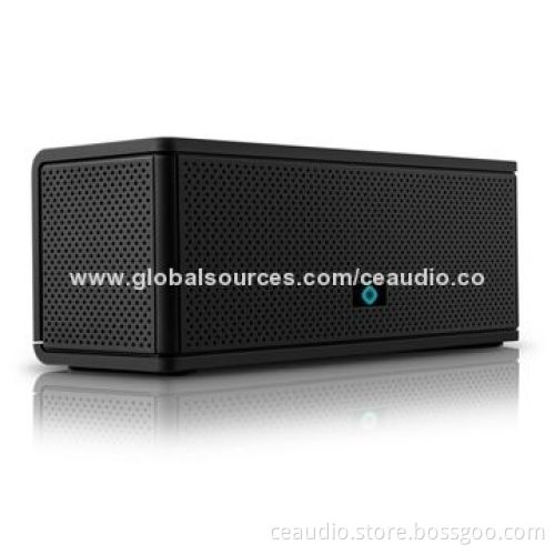 NFC Bluetooth Speaker with 2 Drivers and Radiator, Microphone, Aux-in Jack, Rubber Finished